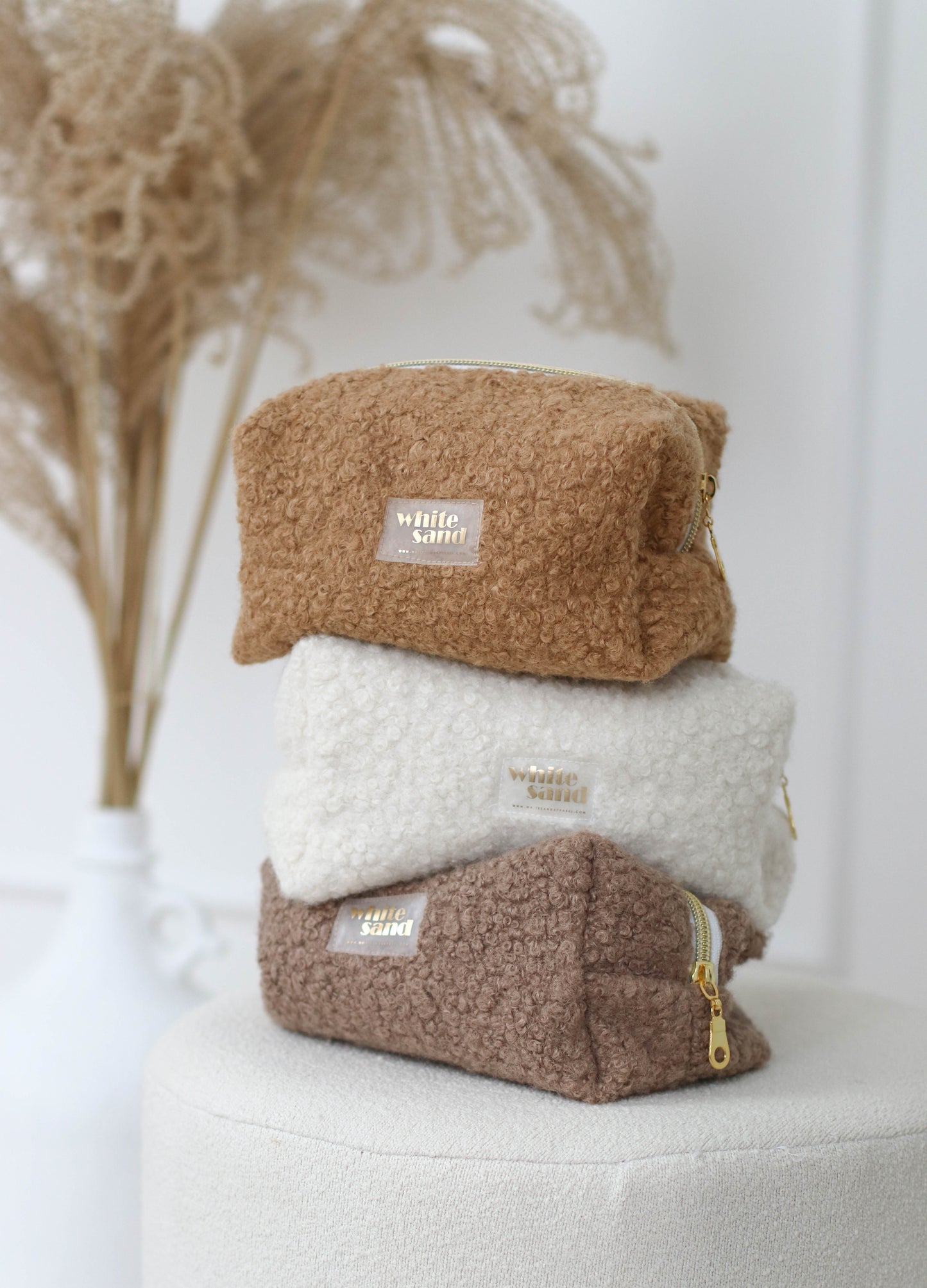 Kosmetyczka Boucle 'Baranek' Ecru