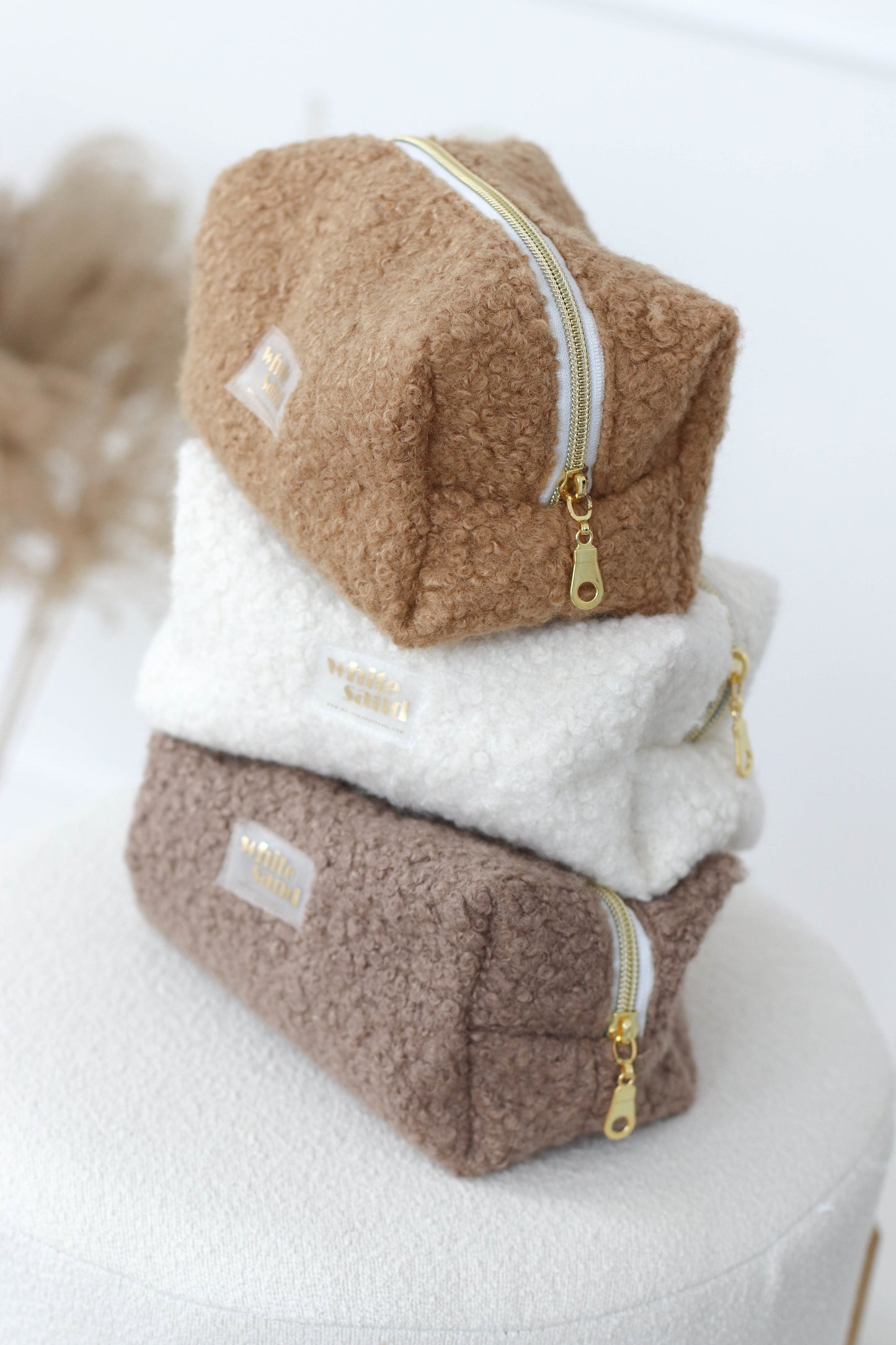 Kosmetyczka Boucle 'Baranek' Ecru